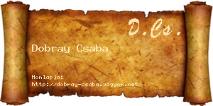 Dobray Csaba névjegykártya